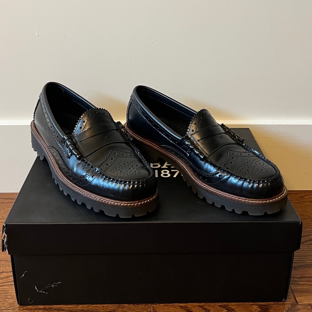 G.H. Bass Larson Wingtip Lug (Rare - No longer made) | Black | Men’s 9.5